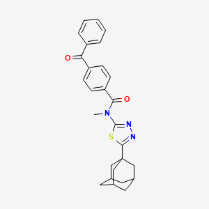 molecular formula C27H27N3O2S B2527964 N-[5-(adamantan-1-yl)-1,3,4-thiadiazol-2-yl]-4-benzoyl-N-methylbenzamide CAS No. 392321-39-0