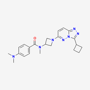 molecular formula C22H27N7O B2527969 N-(1-(3-cyclobutyl-[1,2,4]triazolo[4,3-b]pyridazin-6-yl)azetidin-3-yl)-4-(dimethylamino)-N-methylbenzamide CAS No. 2310127-83-2