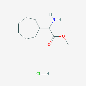 molecular formula C10H20ClNO2 B2527971 methyl2-amino-2-cycloheptylacetatehydrochloride CAS No. 2490402-28-1