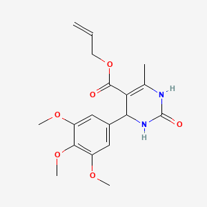 molecular formula C18H22N2O6 B2527976 Prop-2-en-1-yl 6-methyl-2-oxo-4-(3,4,5-trimethoxyphenyl)-1,2,3,4-tetrahydropyrimidine-5-carboxylate CAS No. 329048-51-3