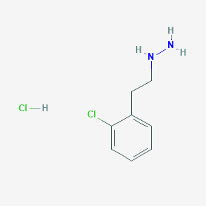 molecular formula C8H12Cl2N2 B2527984 2-(2-Chlorophenyl)ethylhydrazine;hydrochloride CAS No. 1197233-01-4