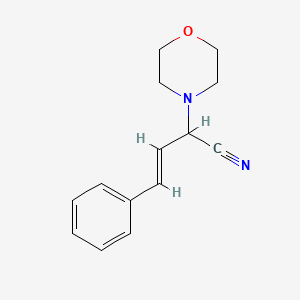 (3E)-2-(morpholin-4-yl)-4-phenylbut-3-enenitrile