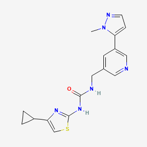 1-(4-cyclopropylthiazol-2-yl)-3-((5-(1-methyl-1H-pyrazol-5-yl)pyridin-3-yl)methyl)urea