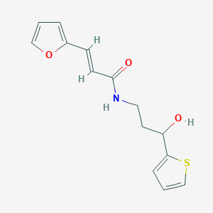 (E)-3-(furan-2-yl)-N-(3-hydroxy-3-(thiophen-2-yl)propyl)acrylamide