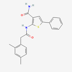 2-(2-(2,4-Dimethylphenyl)acetamido)-5-phenylthiophene-3-carboxamide
