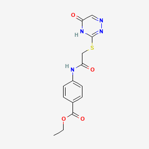 ethyl 4-[2-(5-oxo-4H-1,2,4-triazin-3-ylthio)acetylamino]benzoate