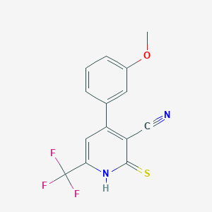 2-Mercapto-4-(3-methoxyphenyl)-6-(trifluoromethyl)nicotinonitrile