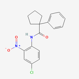 molecular formula C18H17ClN2O3 B2528042 N-(4-Chloro-2-nitrophenyl)(phenylcyclopentyl)formamide CAS No. 328964-78-9