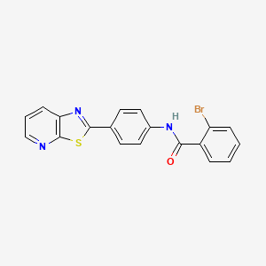 molecular formula C19H12BrN3OS B2528073 2-bromo-N-(4-(thiazolo[5,4-b]pyridin-2-yl)phenyl)benzamide CAS No. 863588-71-0