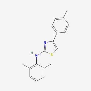 molecular formula C18H18N2S B2528084 N-(2,6-dimethylphenyl)-4-(4-methylphenyl)-1,3-thiazol-2-amine CAS No. 730950-31-9