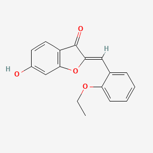 molecular formula C17H14O4 B2528088 (2Z)-2-(2-ethoxybenzylidene)-6-hydroxy-1-benzofuran-3(2H)-one CAS No. 623122-68-9