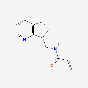 molecular formula C12H14N2O B2528116 N-({5H,6H,7H-cyclopenta[b]pyridin-7-yl}methyl)prop-2-enamide CAS No. 2190141-67-2