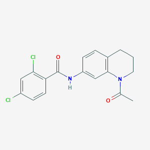 molecular formula C18H16Cl2N2O2 B2528167 N-(1-acetyl-1,2,3,4-tetrahydroquinolin-7-yl)-2,4-dichlorobenzamide CAS No. 898423-71-7