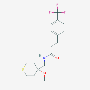 molecular formula C17H22F3NO2S B2528170 N-[(4-methoxythian-4-yl)methyl]-3-[4-(trifluoromethyl)phenyl]propanamide CAS No. 2034452-94-1