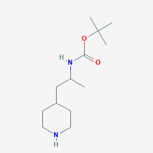 molecular formula C13H26N2O2 B2528184 Tert-butyl N-(1-piperidin-4-ylpropan-2-yl)carbamate CAS No. 1779868-60-8