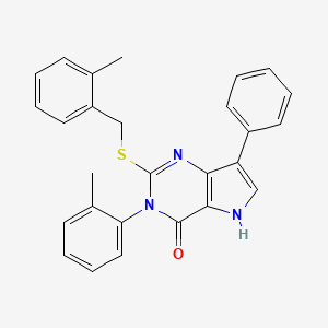 2-((2-methylbenzyl)thio)-7-phenyl-3-(o-tolyl)-3H-pyrrolo[3,2-d]pyrimidin-4(5H)-one