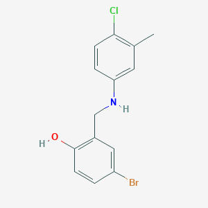 4-Bromo-2-{[(4-chloro-3-methylphenyl)amino]methyl}phenol