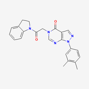 1-(3,4-dimethylphenyl)-5-(2-(indolin-1-yl)-2-oxoethyl)-1H-pyrazolo[3,4-d]pyrimidin-4(5H)-one