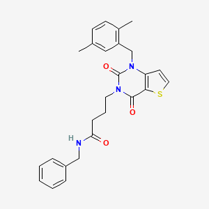 N-benzyl-4-(1-(2,5-dimethylbenzyl)-2,4-dioxo-1,2-dihydrothieno[3,2-d]pyrimidin-3(4H)-yl)butanamide