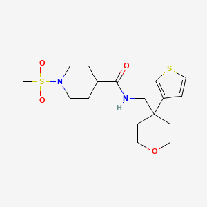 1-(methylsulfonyl)-N-((4-(thiophen-3-yl)tetrahydro-2H-pyran-4-yl)methyl)piperidine-4-carboxamide