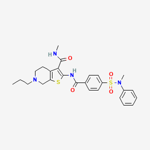 N-methyl-2-[[[4-[methyl(phenyl)sulfamoyl]phenyl]-oxomethyl]amino]-6-propyl-5,7-dihydro-4H-thieno[2,3-c]pyridine-3-carboxamide