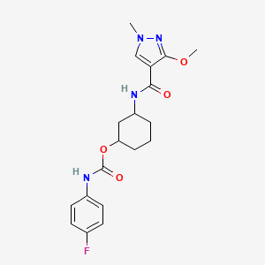 3-(3-methoxy-1-methyl-1H-pyrazole-4-carboxamido)cyclohexyl (4-fluorophenyl)carbamate