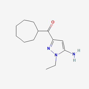 (5-amino-1-ethyl-1H-pyrazol-3-yl)(cycloheptyl)methanone