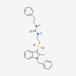 1-(2-((1-benzyl-2-methyl-1H-indol-3-yl)sulfonyl)ethyl)-3-phenethylurea