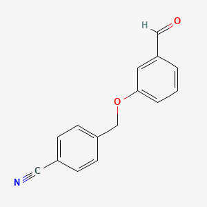 molecular formula C15H11NO2 B2528280 4-[(3-甲酰苯氧基)甲基]苯甲腈 CAS No. 130205-10-6