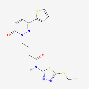 N-(5-(ethylthio)-1,3,4-thiadiazol-2-yl)-4-(6-oxo-3-(thiophen-2-yl)pyridazin-1(6H)-yl)butanamide