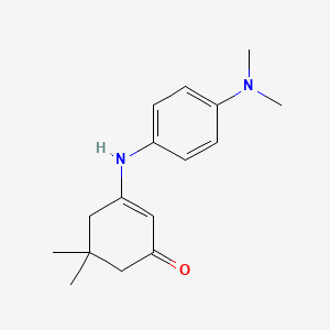 3-{[4-(Dimethylamino)phenyl]amino}-5,5-dimethylcyclohex-2-en-1-one
