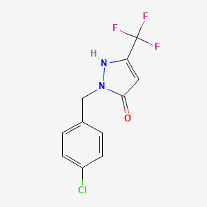 2-[(4-chlorophenyl)methyl]-5-(trifluoromethyl)-2,3-dihydro-1H-pyrazol-3-one