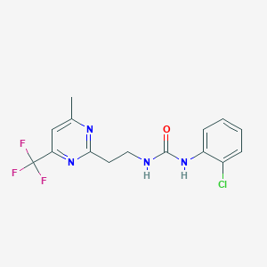 1-(2-Chlorophenyl)-3-(2-(4-methyl-6-(trifluoromethyl)pyrimidin-2-yl)ethyl)urea