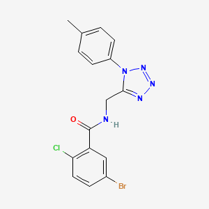 5-bromo-2-chloro-N-((1-(p-tolyl)-1H-tetrazol-5-yl)methyl)benzamide