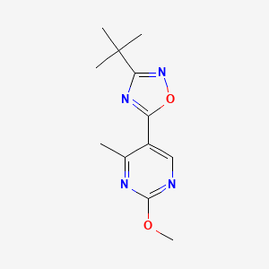 3-(Tert-butyl)-5-(2-methoxy-4-methylpyrimidin-5-yl)-1,2,4-oxadiazole