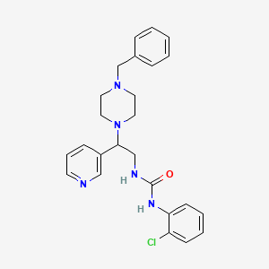 molecular formula C25H28ClN5O B2528310 1-(2-(4-Benzylpiperazin-1-yl)-2-(pyridin-3-yl)ethyl)-3-(2-chlorophenyl)urea CAS No. 1208972-02-4