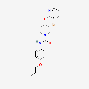 4-((3-bromopyridin-2-yl)oxy)-N-(4-butoxyphenyl)piperidine-1-carboxamide