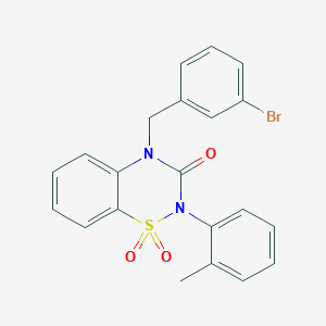 4-(3-bromobenzyl)-2-(o-tolyl)-2H-benzo[e][1,2,4]thiadiazin-3(4H)-one 1,1-dioxide