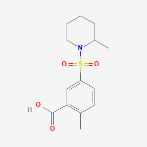 2-Methyl-5-[(2-methylpiperidin-1-yl)sulfonyl]benzoic acid