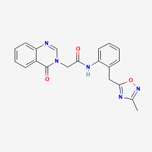 N-(2-((3-methyl-1,2,4-oxadiazol-5-yl)methyl)phenyl)-2-(4-oxoquinazolin-3(4H)-yl)acetamide