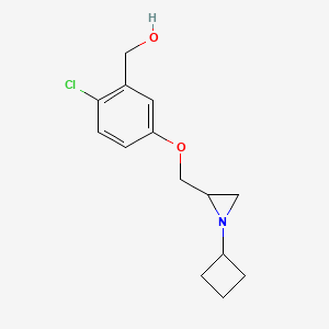 [2-Chloro-5-[(1-cyclobutylaziridin-2-yl)methoxy]phenyl]methanol