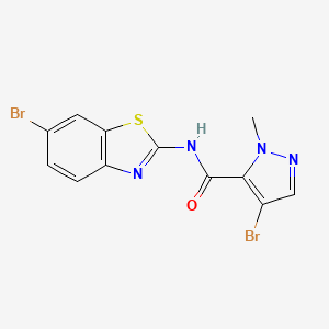 4-bromo-N-(6-bromobenzo[d]thiazol-2-yl)-1-methyl-1H-pyrazole-5-carboxamide