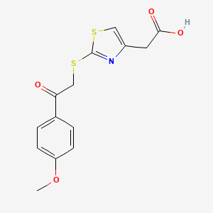 2-(2-((2-(4-Methoxyphenyl)-2-oxoethyl)thio)thiazol-4-yl)acetic acid