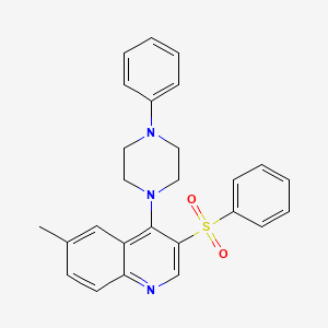 6-Methyl-4-(4-phenylpiperazin-1-yl)-3-(phenylsulfonyl)quinoline