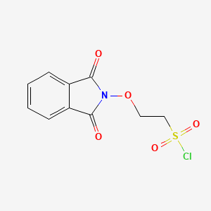 molecular formula C10H8ClNO5S B2528357 2-[(1,3-二氧代-2,3-二氢-1H-异吲哚-2-基)氧基]乙烷-1-磺酰氯 CAS No. 1860993-05-0