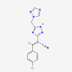 3-(4-chlorophenyl)-2-[5-(1H-1,2,4-triazol-1-ylmethyl)-1H-1,2,4-triazol-3-yl]acrylonitrile