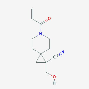 2-(Hydroxymethyl)-6-prop-2-enoyl-6-azaspiro[2.5]octane-2-carbonitrile