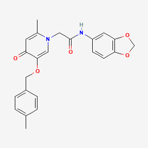 N-(benzo[d][1,3]dioxol-5-yl)-2-(2-methyl-5-((4-methylbenzyl)oxy)-4-oxopyridin-1(4H)-yl)acetamide