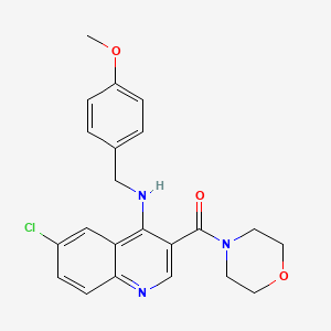 {6-Chloro-4-[(4-methoxybenzyl)amino]quinolin-3-yl}(morpholin-4-yl)methanone