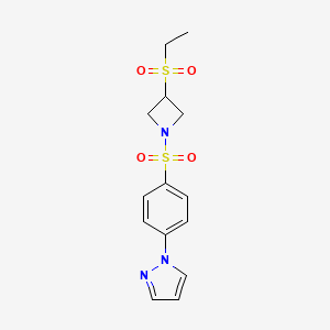1-(4-((3-(ethylsulfonyl)azetidin-1-yl)sulfonyl)phenyl)-1H-pyrazole